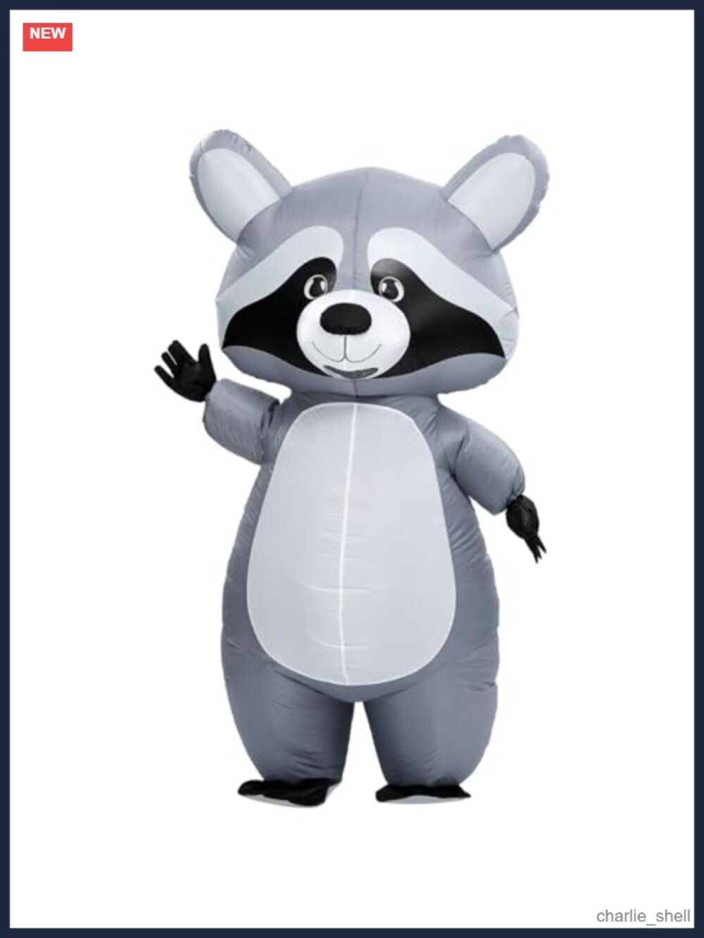 Polyester Inflatable Raccoon Costume Adult Halloween Cosplay Full Body Suit